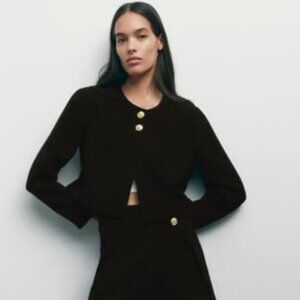 Zara textured double button jacket